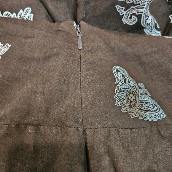 Apt 9 Women's Size 10 Brown‎ Paisley Floral Midi Skirt - Picture 2 of 7